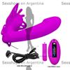 Vibrador de punto G con succionador de clitoris, control remoto y carga USB